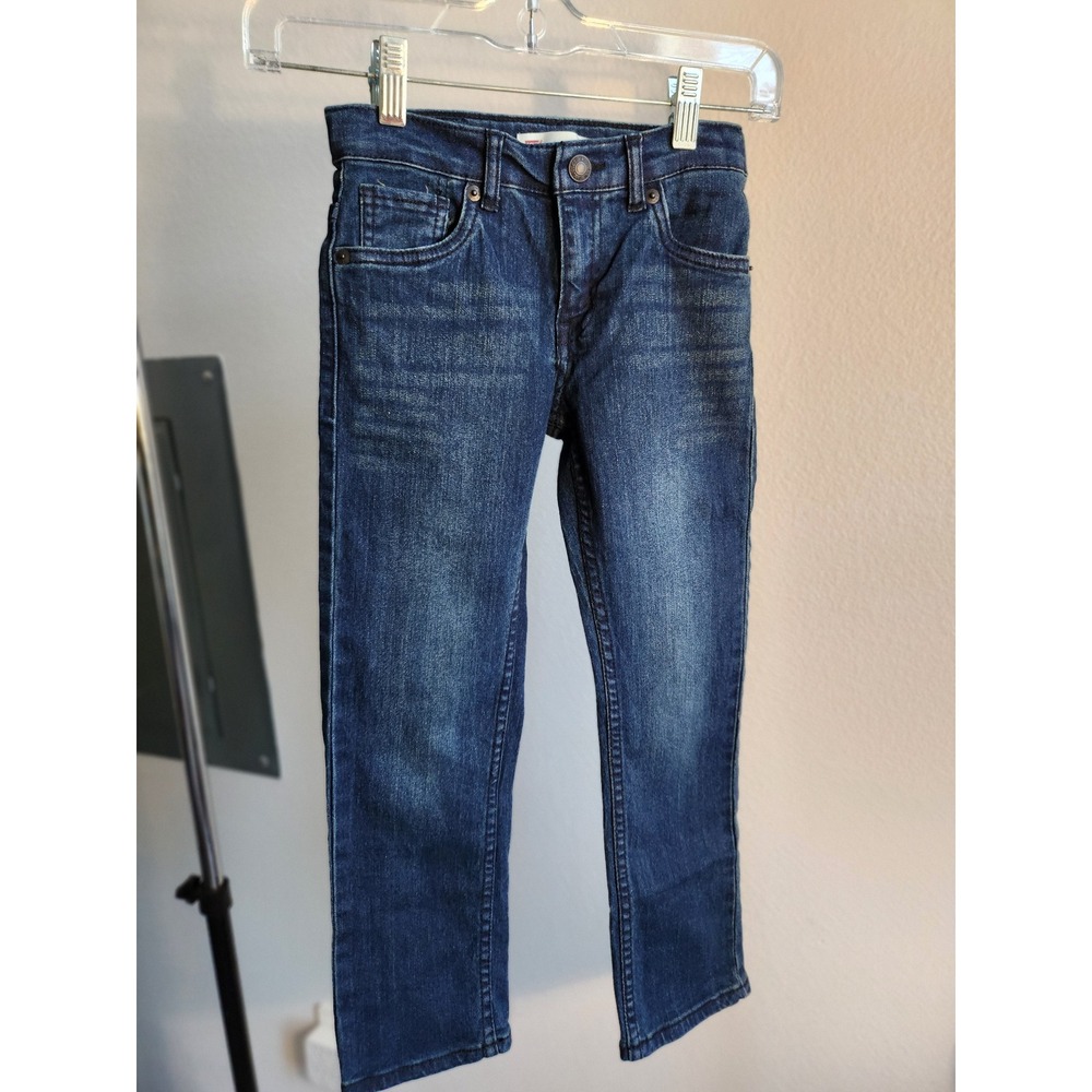 Levis 511 Slim Jeans Boys Size 7 Regular Dark Wash Denim Blue 5 Pocket Pants